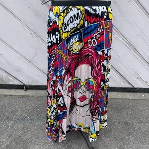 Shein Pleated Comic Maxi Skirt 4 for $20 Bundle